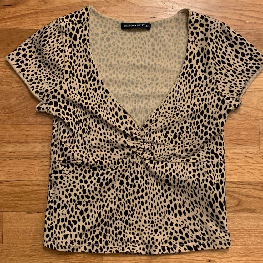 brandy melville cheetah gina shirt